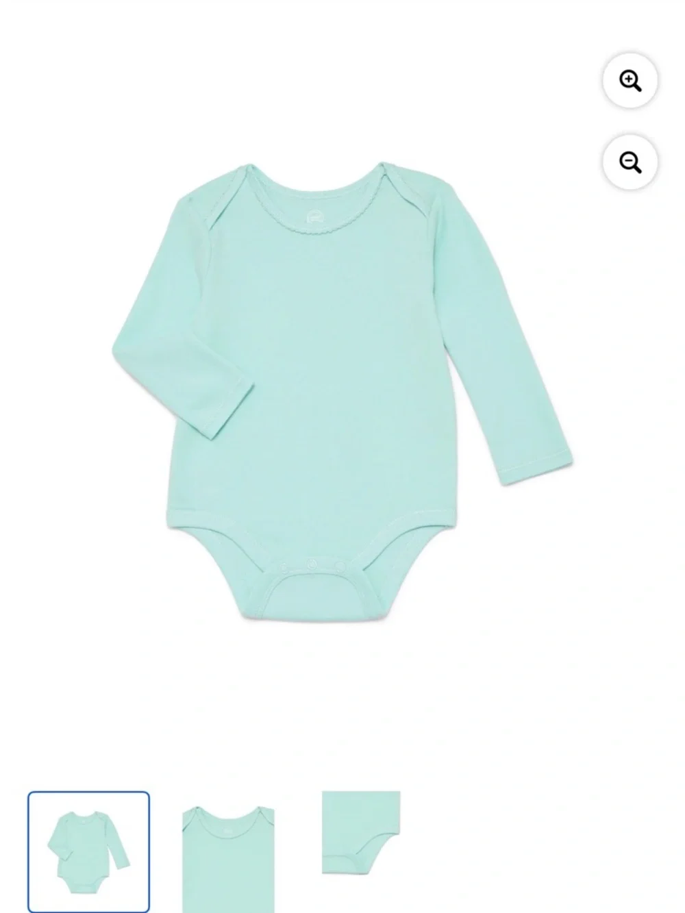 NWT Size 6-9 months Long-Sleeve Solid Sage One-Piece Bodysuit